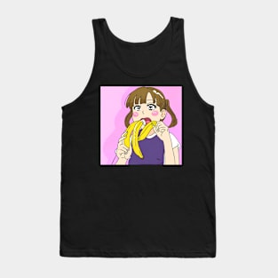 Cute girl eating banana Tank Top